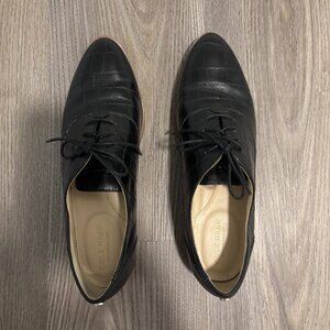 Cole Hann Modern Classics Croc Oxford Black Size 7.5